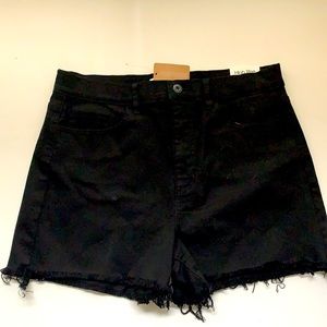 high rise jean shorts